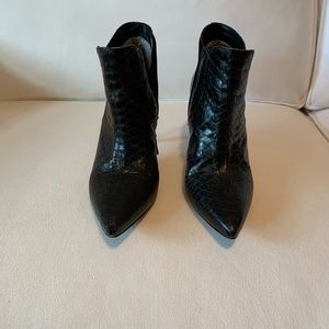 Black Johnston & Murphy booties.